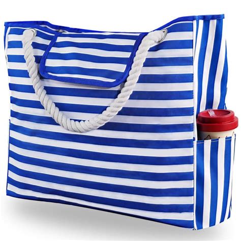 Sac De Plage Style Marin Soleil Et Sable