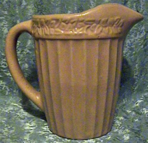 VINTAGE STONEWARE MILK BATTER PITCHER Antique Price Guide Details Page