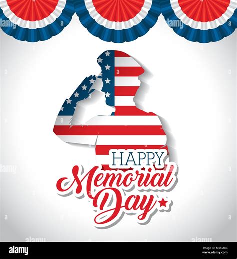 happy memorial day soldier silhouette Stock Vector Image & Art - Alamy