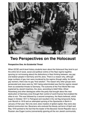 Holocaust Source Evaluation Exercise Teaching Resources