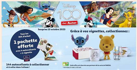 Promo Disney 100 144 Autocollants à Collectionner chez Auchan