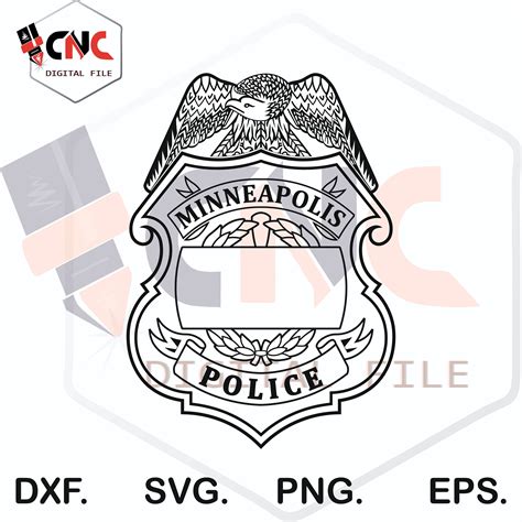 Minneapolis Police Badge Vector Svg And Dxf Etsy Uk