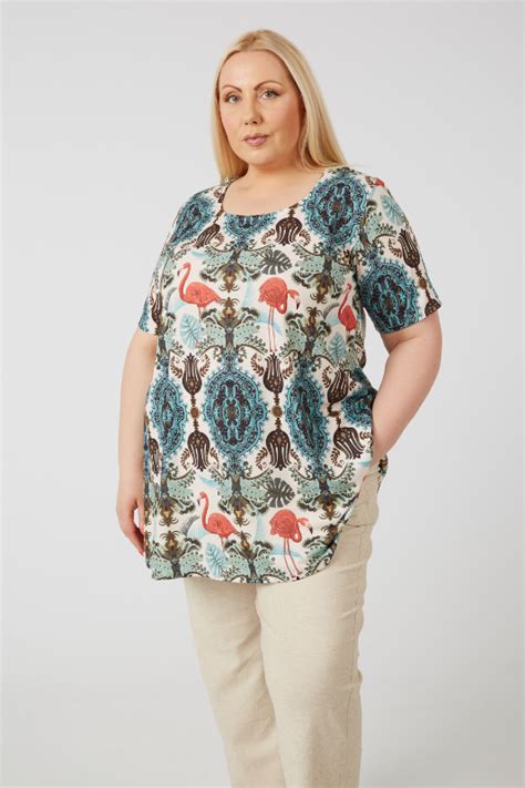 Flamingo Short Sleeve Flared Top One Six London