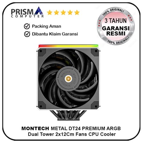 Jual MONTECH METAL DT24 PREMIUM ARGB Dual Tower 2x12Cm Fans CPU