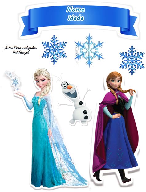 Fazendo E V A e Arte Personalizada Peças para topo de bolo Frozen