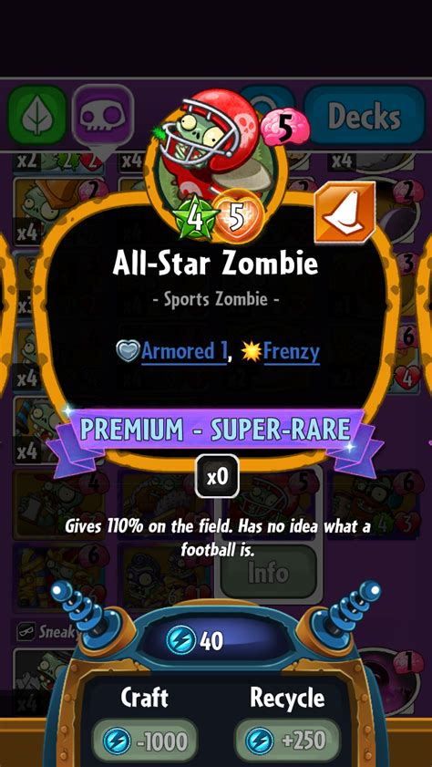 All-Star Zombie (Plants vs. Zombies Heroes) | Plants vs. Zombies Wiki ...