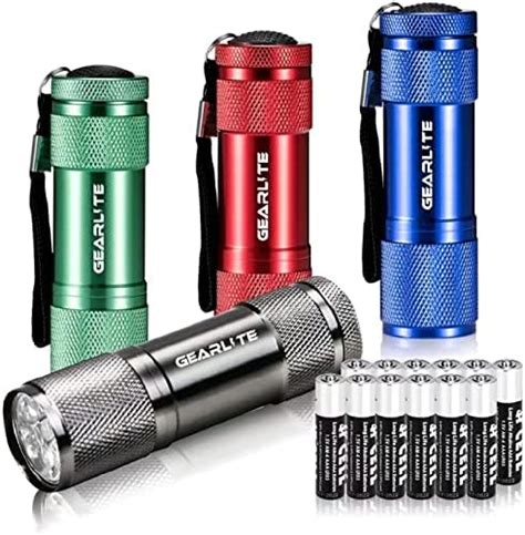 Everbrite 6 Pack Mini 9 Led Flashlight With Lanyard Impact Handheld