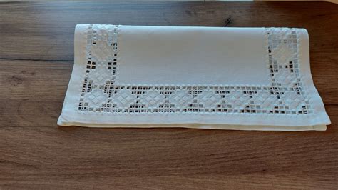 Vintage Norway Hardanger Embroidery Cotton Table Mat Retro Etsy