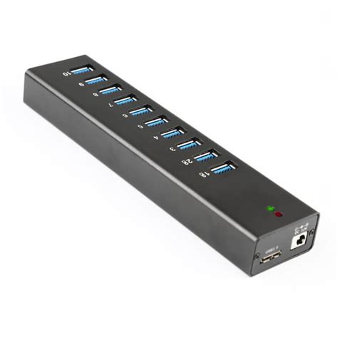 10 Ports USB 3.0 HUB with sync and charge mobile devices.