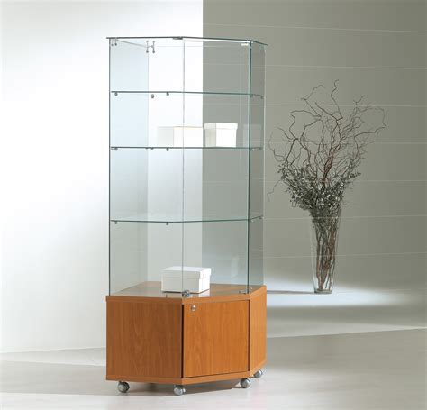 Glasvitrine Eckschrank Mit Rollen Flexible Ausstellung