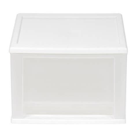 Iris 3 Pack 3 Drawers White Stackable Plastic Storage Drawer 8 4 In H X