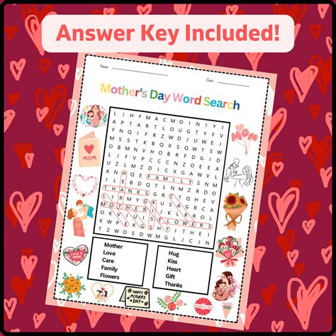 Mothers Day Word Search Puzzles Mothers Day Activities Made By Teachers