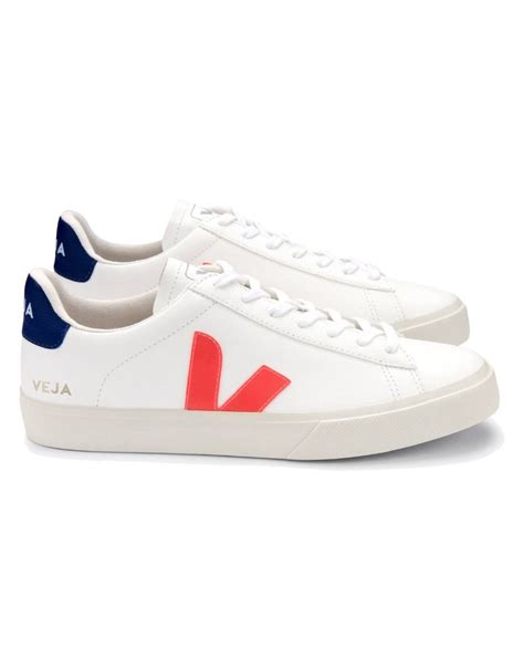 Veja Fair Trade Campo Chromefree Extra White Orange Fluo Cobalt