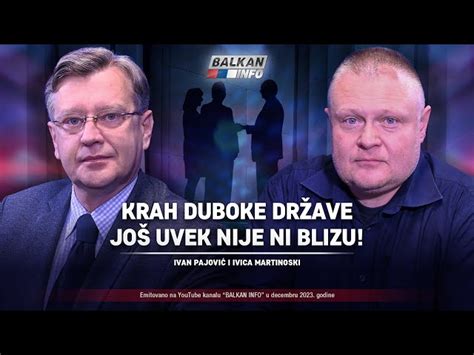 Aktuelno Ivan Pajovi I Ivica Martinoski Krah Duboke Dr Ave Jo Uvek