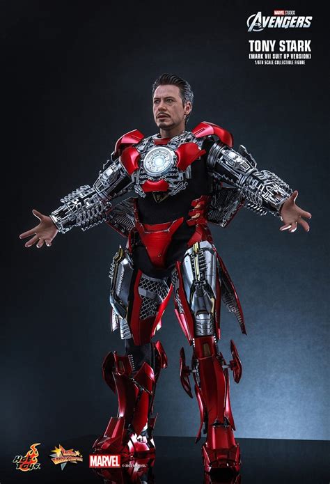 NEW PRODUCT HOT TOYS THE AVENGERS TONY STARK MARK VII SUIT UP