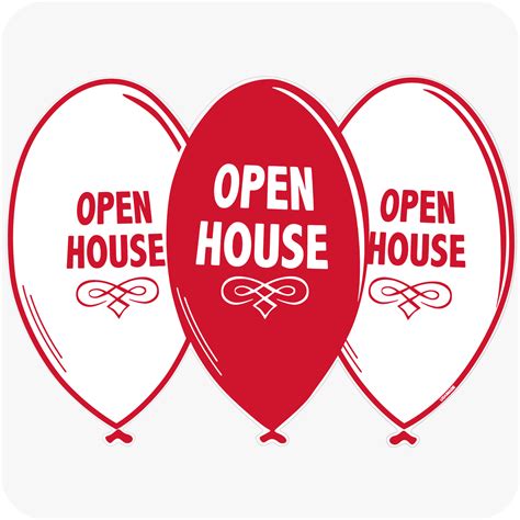 Buy Open House Balloon Yard 24 x 18 Sign - Red – planetsignshop.com