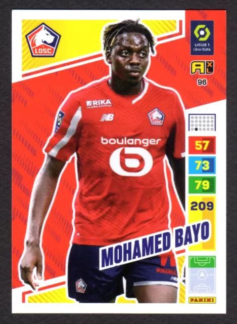 CARTE PANINI ADRENALYN XL 2023 24 Ligue 1 96 Mohamed BAYO LOSC Lille