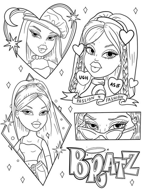 Bratz Tattoo Cartoon Coloring Pages Cool Coloring Pages Coloring Book