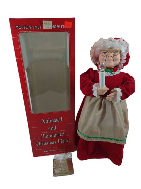 Vtg 1988 Telco Motion Ettes Christmas Mrs Santa Claus 24” Animated Illuminated Ebay