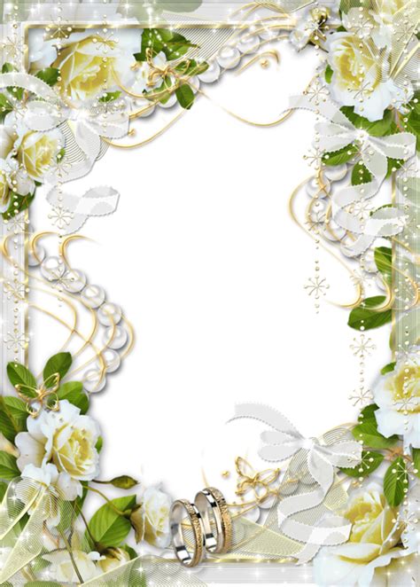 White Flower Frame Png Clipart Png Mart