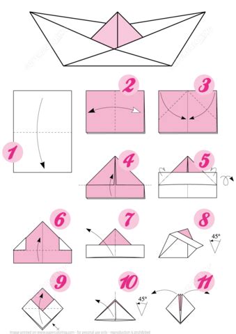 Origami Boat Instructions | Free Printable Papercraft Templates