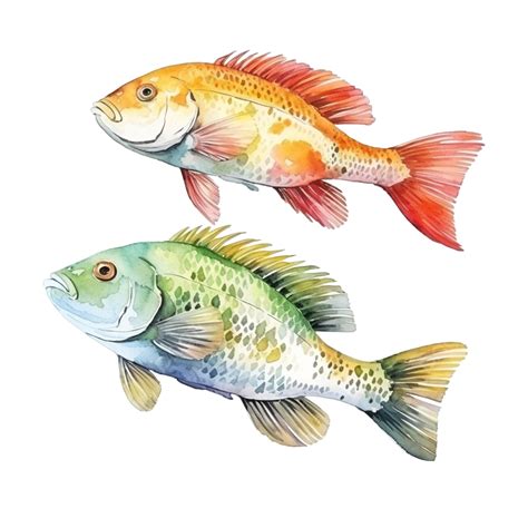 Watercolor Fish Fishing Watercolor Fish Fishing Png Transparent