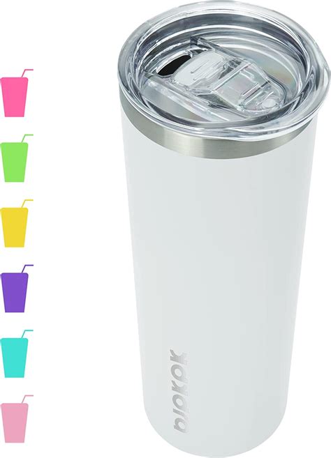 Amazon Bjpkpk Vaso Delgado Con Tapa Onzas Acero Inoxidable