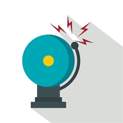 Ringing fire alarm bell icon, flat style 14750986 Vector Art at Vecteezy