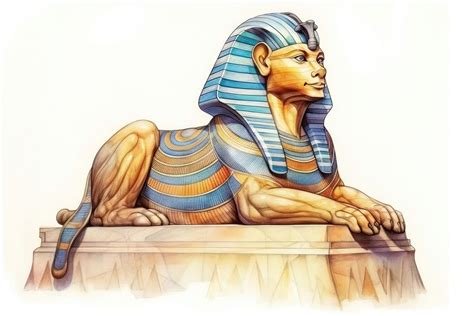 Ancient egypt sphinx sculpture drawing | Free Photo Illustration - rawpixel