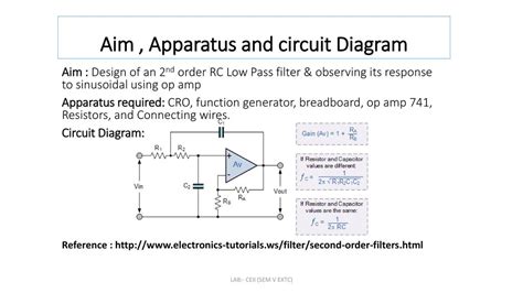 Circuit Diagram Of Second Order Low Pass Filter