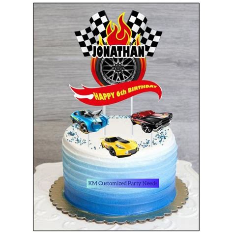 Hot Wheels Theme Customized Cake Topper Shopee Philippines