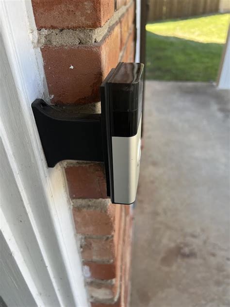 Ring Generation 2 Doorbell Brick Extension 9 16in Wide 5 8 Offset Doorbellmount