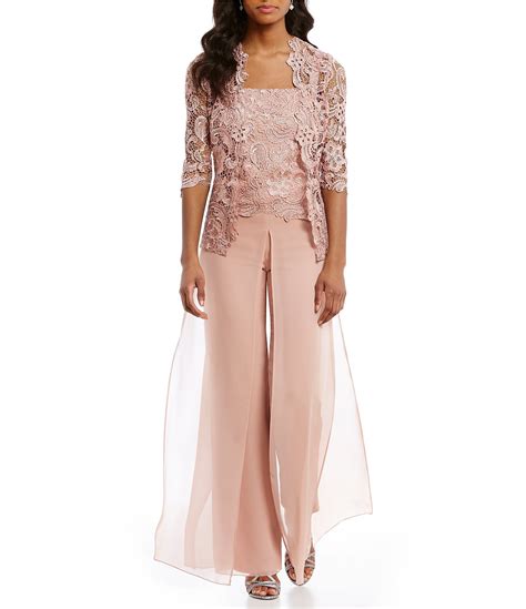 Emma Street Lace Chiffon Pant Set Dillards