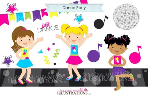 Kids Dance Party Clip Art