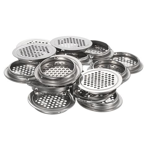 Uxcell 20Pcs Circular Air Vents 53mm Stainless Steel Mesh Hole Round