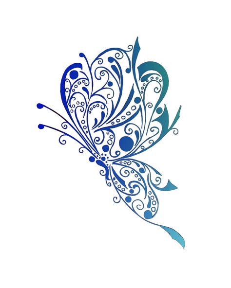 Blue Butterfly Tattoo Art Print By Sebastian Grafmann Blue Butterfly