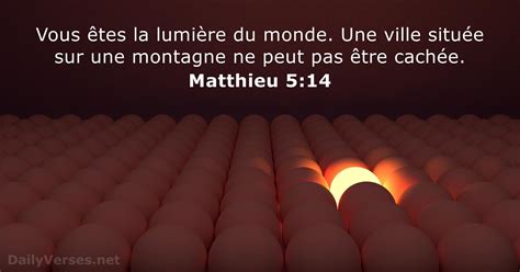 28 février 2020 Verset Biblique du Jour Matthieu 5 14 DailyVerses net