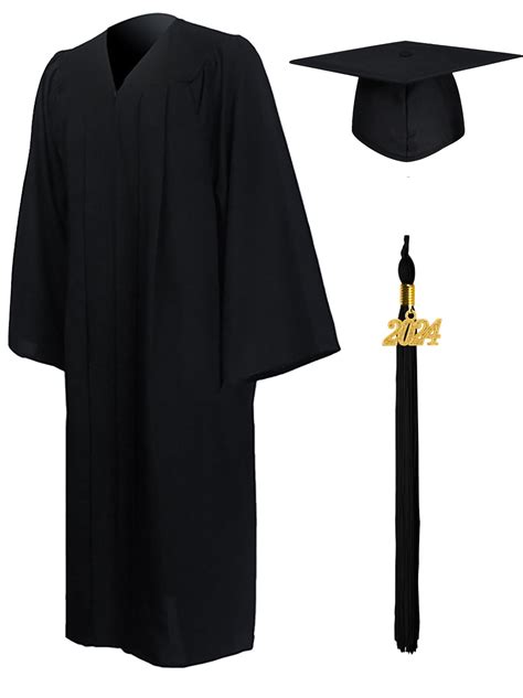 Mua Graduationmall Matte Graduation Gown Cap Tassel Set 2024 For High School And Bachelor Trên