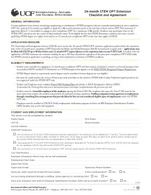 Fillable Online International Ucf Month Stem Opt Bextensionb