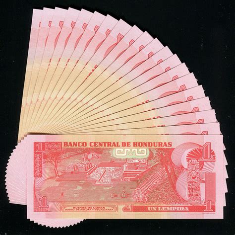 Honduras Lot Set Of Banknotes Un Lempira P