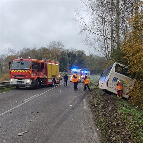 Accident En Face Face Entre Un Bus Scolaire Et Une Voiture Dans L