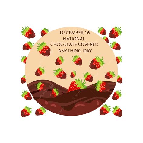 National Chocolate Covered Anything Day Vector Illustration Chocolate