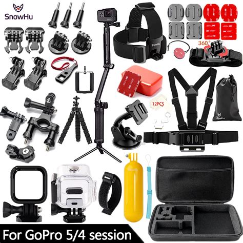 SnowHu For Gopro Hero 5 4 Session Accessories Set Tripod 3 Way