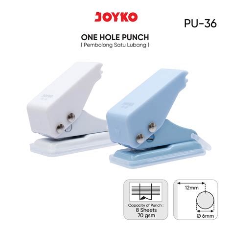 Jual Pembolong Kertas Satu Lubang One Hole Punch Joyko Pu Shopee