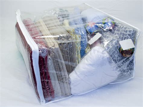 Jumbo Heavy Duty Vinyl Zippered Storage Bags (Clear) for Blankets, Comforters, Bedding Sets and ...