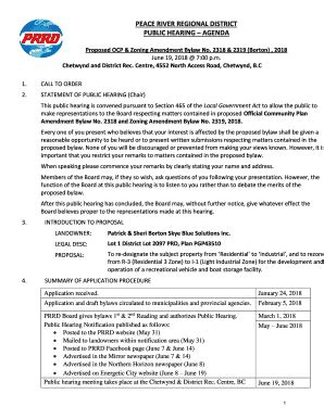 Fillable Online Prrd Bc Proposed Ocp Zoning Amendment Bylaw No Fax