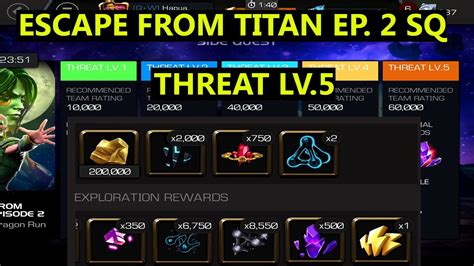 Escape From Titan Episode Threat Lv Side Quest Mcoc Youtube