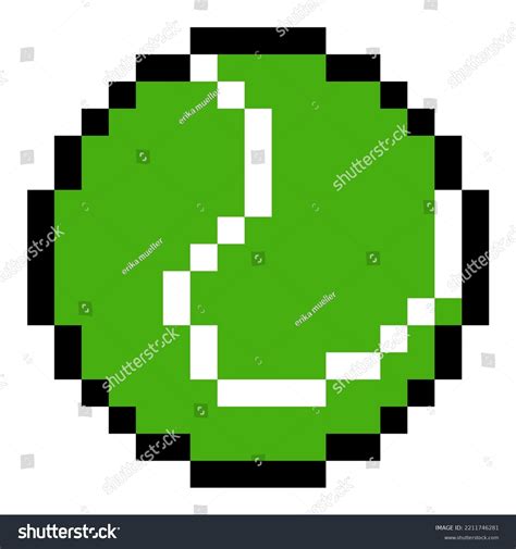 Tennis Ball Pixel Art Graphic Stock Illustration 2211746281 Shutterstock