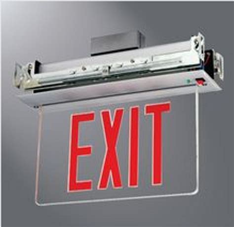 NYCELR-R-2 Recessed Ceiling Mount Edge-lit Exit Signs | Double Sided ...