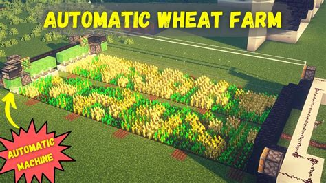 Minecraft Automatic Wheat Farm Tutorial Youtube